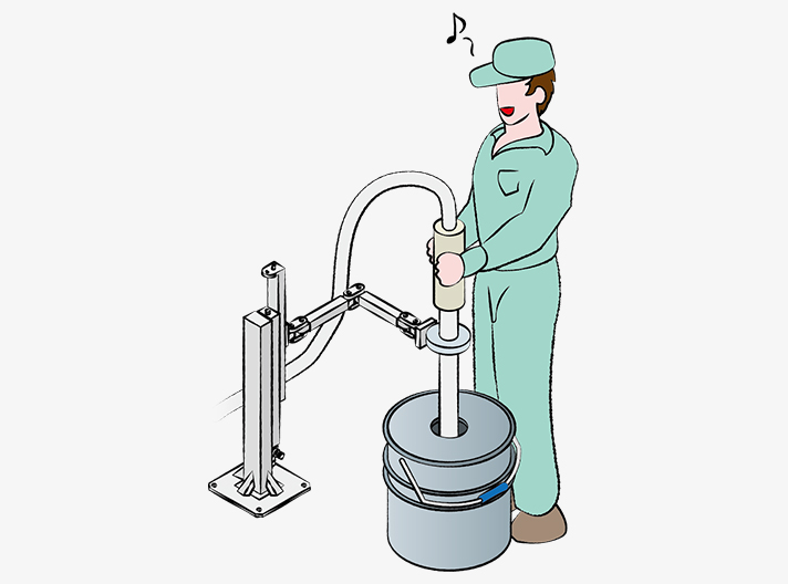Fixed-volume injection into a pail can