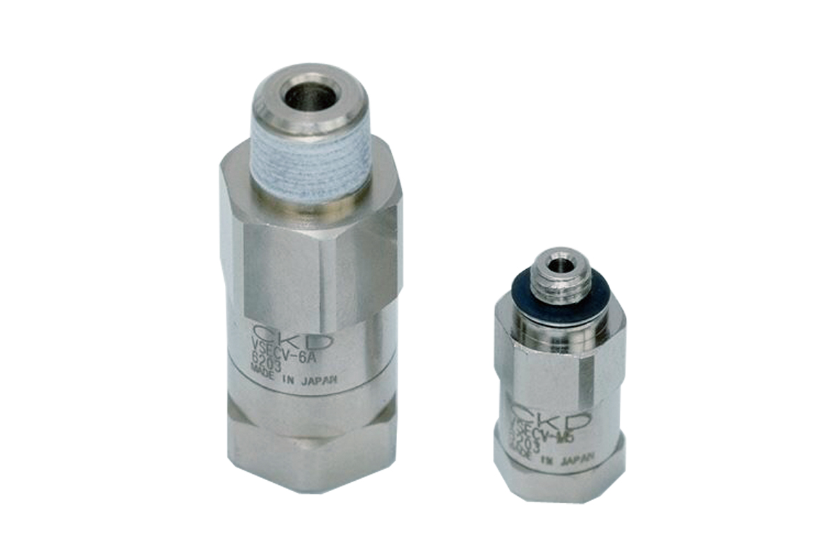 Vacuum valve prevents dropping work piece by strong force!