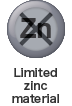 Limited zinc material