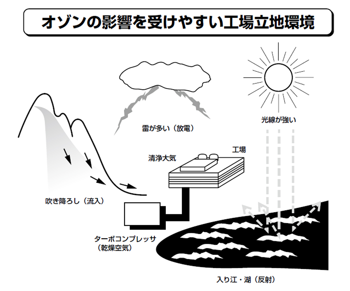 こんなところがオゾンの影響があるかも