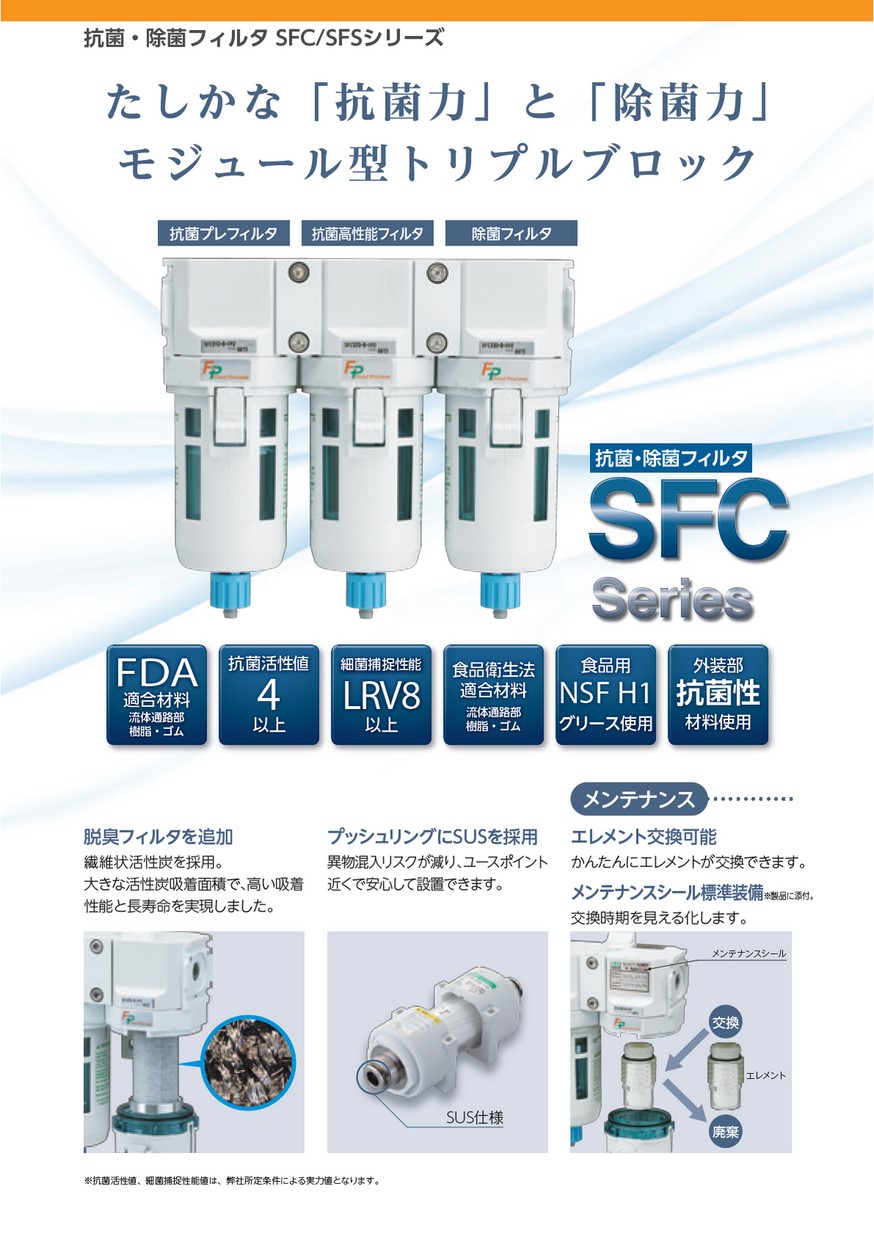 □CKD 食品製造工程向け商品FPシリーズ 脱臭フィルタ【2522686:0