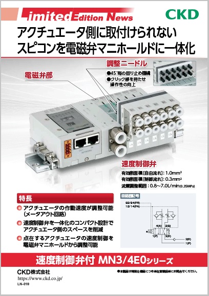 速度制御弁付　MN3/4E0シリーズ