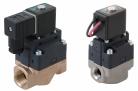 Compact pilot operated solenoid valve for water