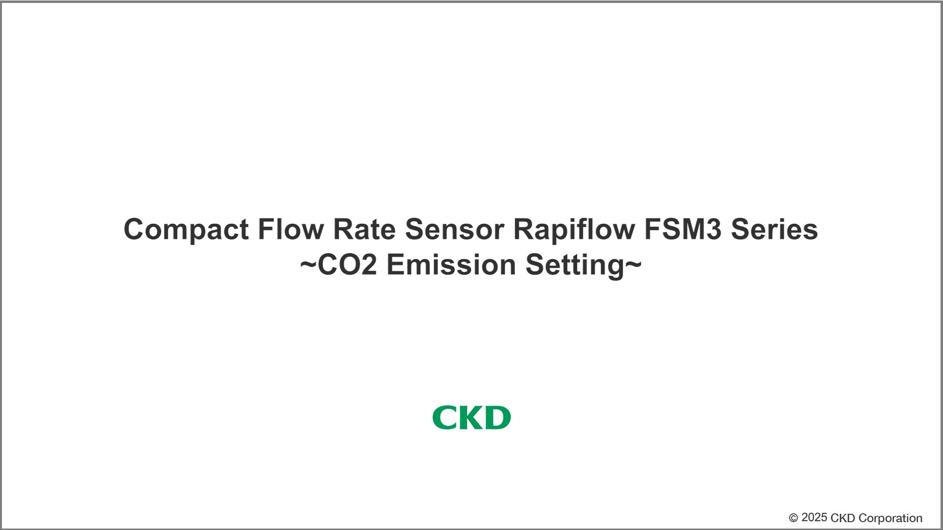 FSM3 Series CO2 Emission Setting
