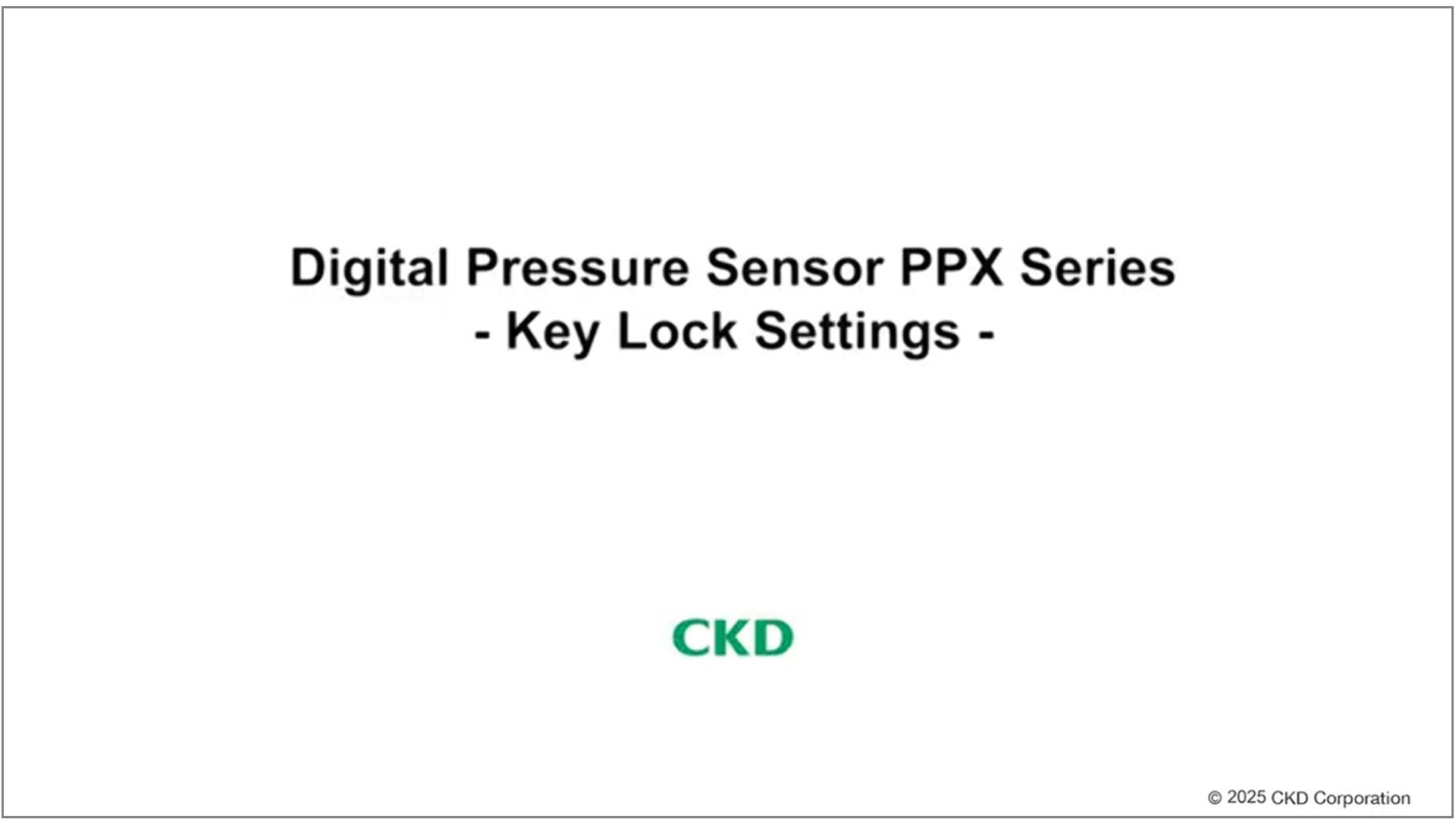 PPX Series Key lock settings