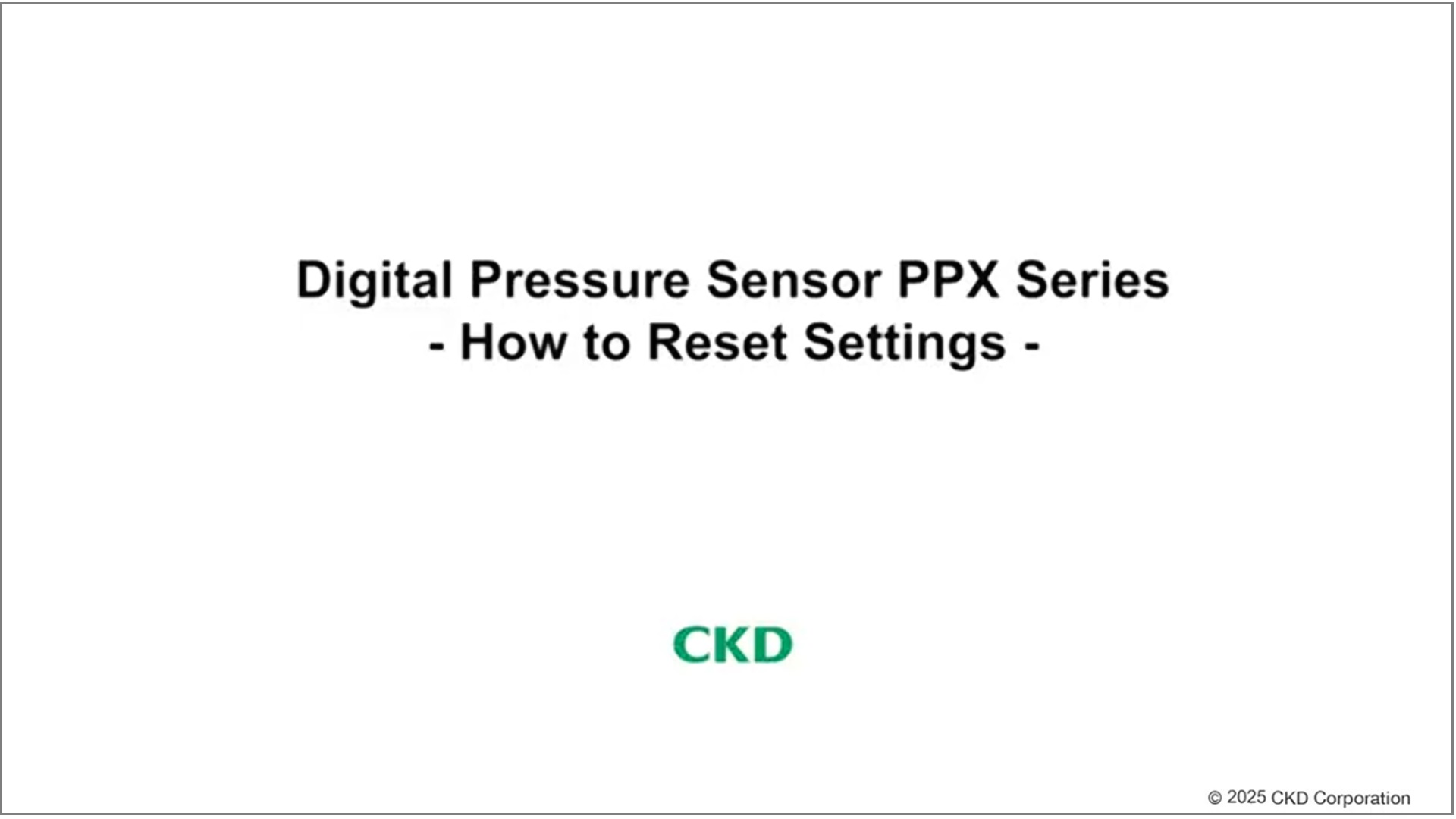 PPX Series How to reset settings