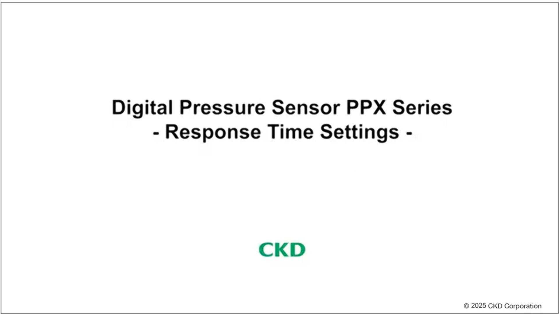 PPX Series Response time setting