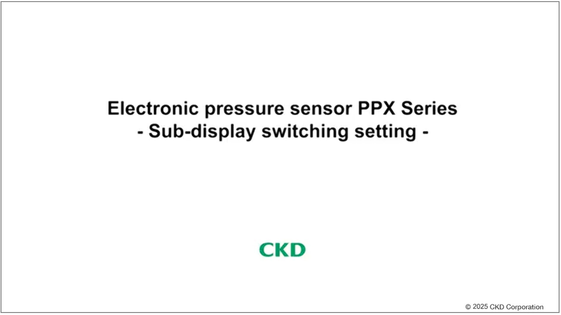 PPX Series Sub Display Switching Setting