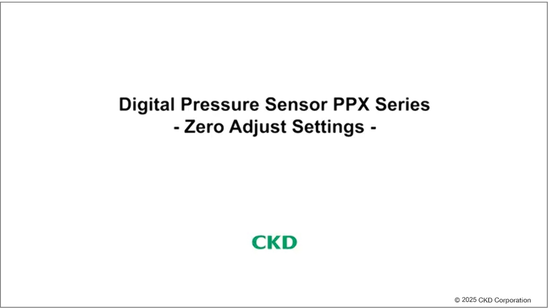 PPX Series Zero Adjust Settings