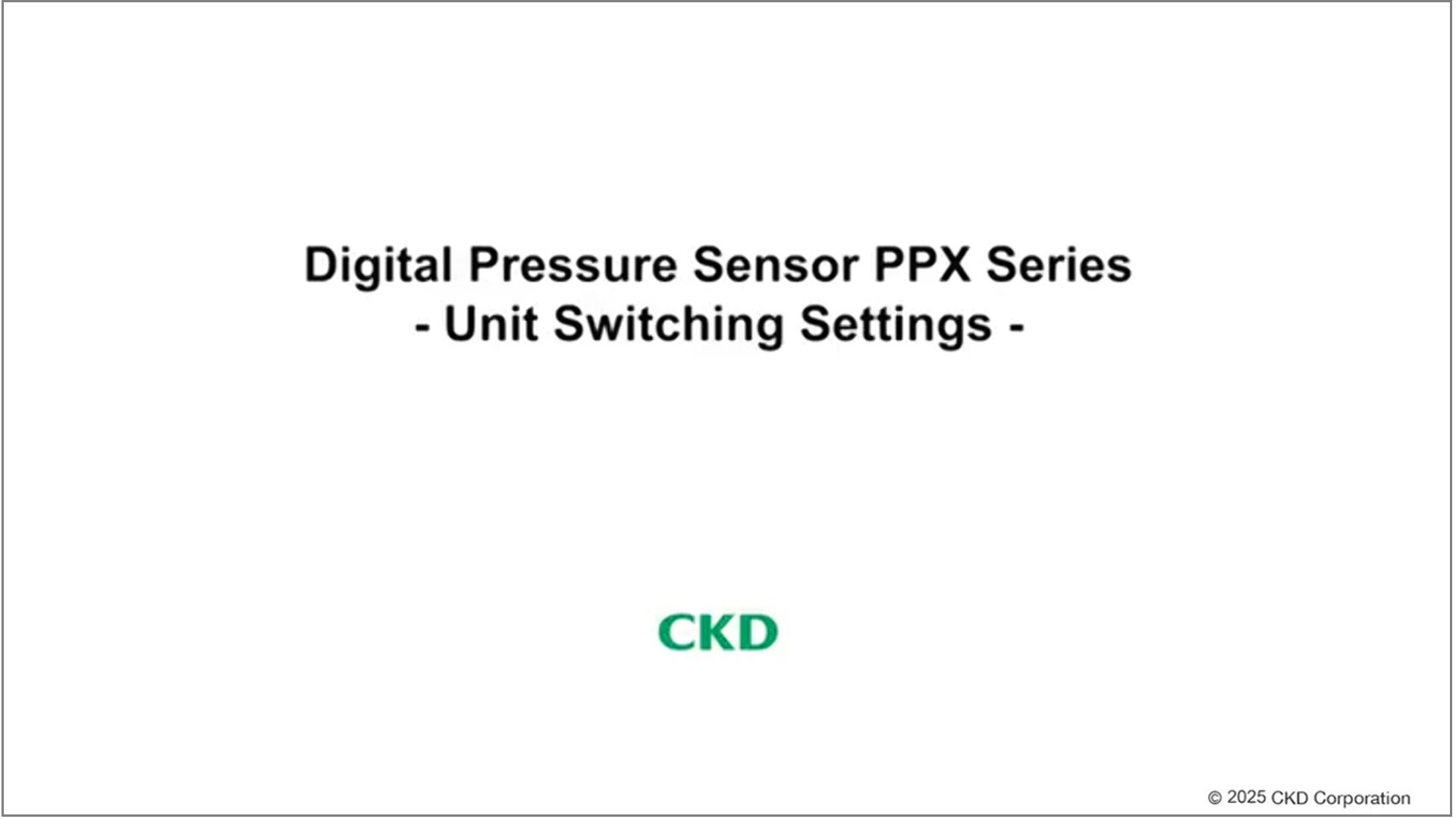 PPX Series Unit Switching Settings