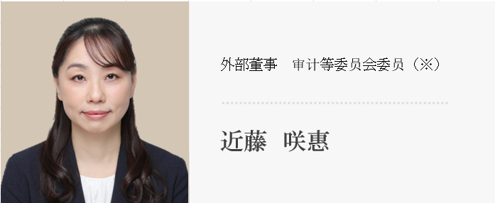 外部董事 审计等委员会委员(※) 近藤 咲惠